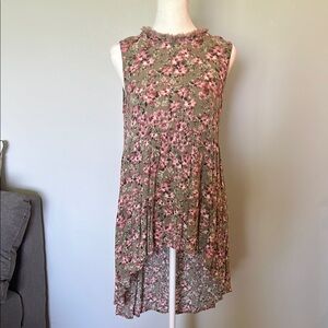 Maurices Small Floral Sleeveless High-Low Top